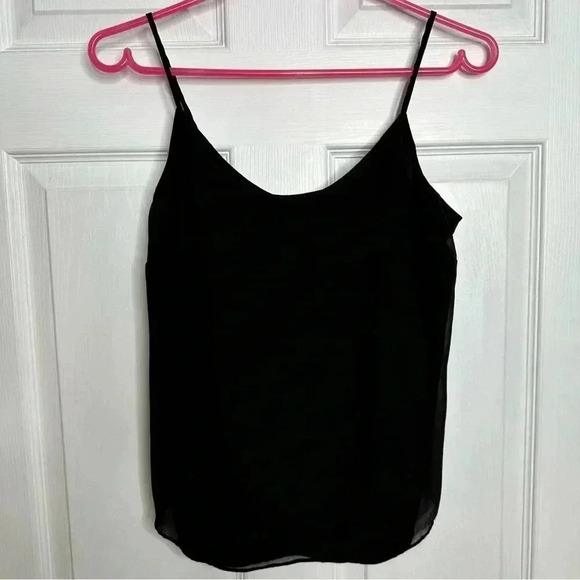 le chateau Tops - Le Chateau Tank Top Adjustable  Spaghetti Straps Black Size Extra Small